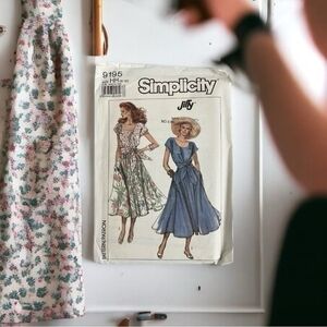 Vintage Simplicity 9195 Sewing Pattern Jiffy Dress Size 6-12 Complete